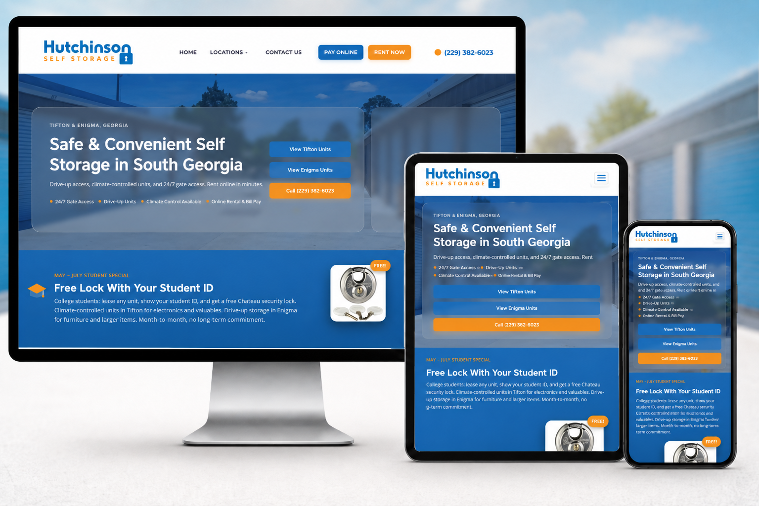 Tifton Self Storage Website - CCStorage Integration by StorageRankers